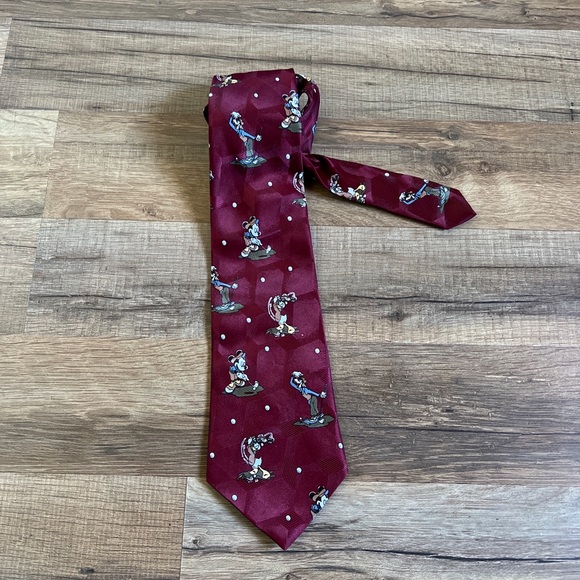 mickey unlimited mickey mouse & gang golf golfing tie necktie cartoon character - Picture 1 of 6